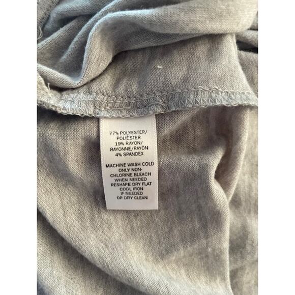 Loft Size Small Petite Mock Turtleneck Knit Top with Short Sleeves Gray NWOT - Picture 4 of 4